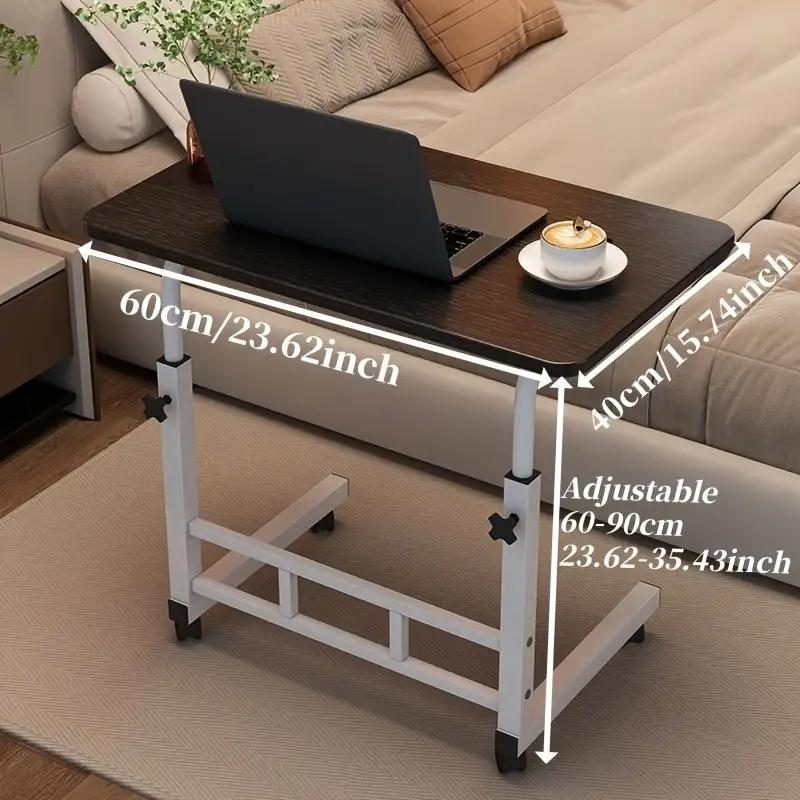 Mobile Lift Table, Computer Desk, Adjustable Height, With Wheels Bedside Computer Desk, Sofa Side Table, Two Sizes Available, Suitable For Bedroom, Dormitory Laptop Stand, Lazy Office Desk, Coffee Table, Gift