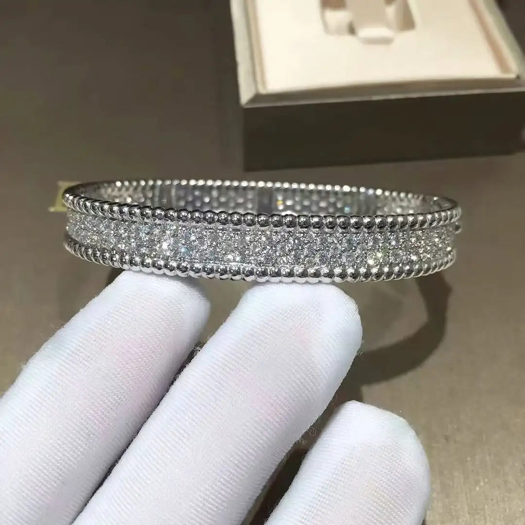 925 sterling silver Cubic Zirconia Bangle Tennis Bracelets  | Classic Love Cuff Bangle Bracelets