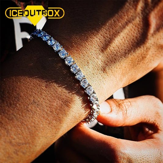 Fashion Men's Bracelet Women Luxury 3mm 4mm Mens AAA Cubic Zirconia Tennis Couple Bracelets Iced Out Chain Jewelry Jewlery Gift