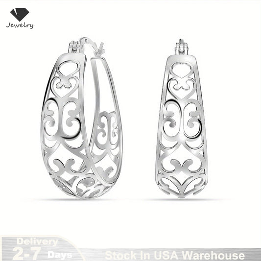 925 Sterling Silver Vintage Vine Series Earring Jewelry Versatile Hoop Earrings For Women Jewelry Fine Birthday Party Gifts USA