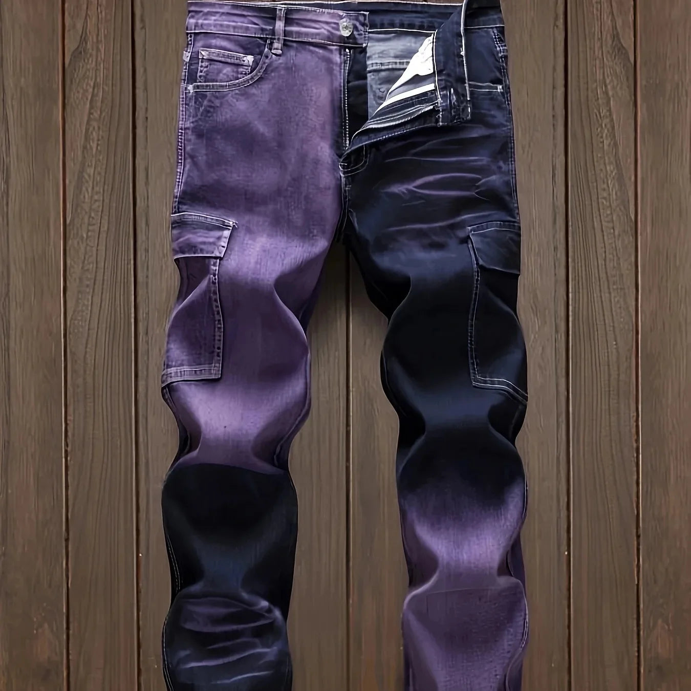 New European and American locomotive style retro style old jeans workwear pants