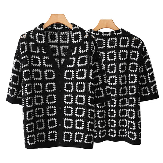 Men's Short Sleeves Summer Knitted Printing Fashion Short-Sleeved Breathable Casual Slim Soft Loose Tops Men US Size