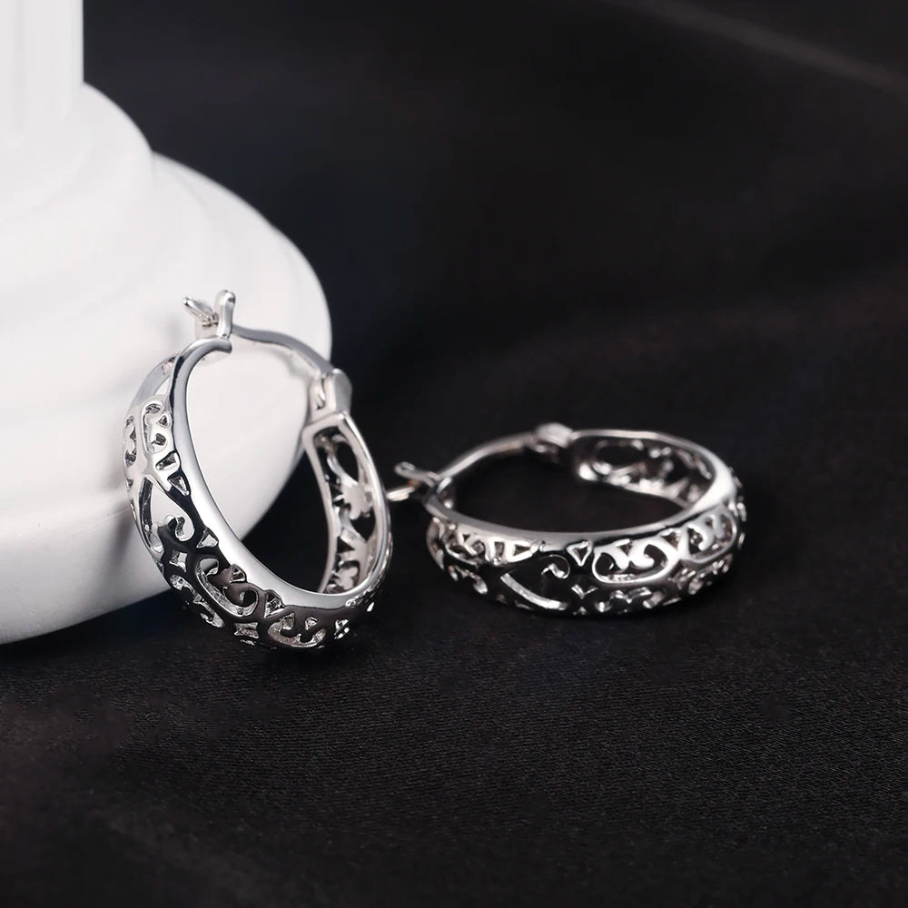 925 Sterling Silver Vintage Vine Series Earring Jewelry Versatile Hoop Earrings For Women Jewelry Fine Birthday Party Gifts USA