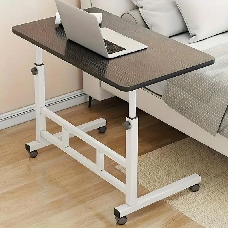 Mobile Lift Table, Computer Desk, Adjustable Height, With Wheels Bedside Computer Desk, Sofa Side Table, Two Sizes Available, Suitable For Bedroom, Dormitory Laptop Stand, Lazy Office Desk, Coffee Table, Gift