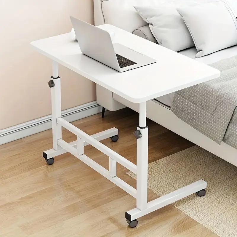 Mobile Lift Table, Computer Desk, Adjustable Height, With Wheels Bedside Computer Desk, Sofa Side Table, Two Sizes Available, Suitable For Bedroom, Dormitory Laptop Stand, Lazy Office Desk, Coffee Table, Gift