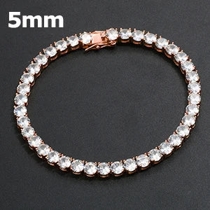 Fashion Men's Bracelet Women Luxury 3mm 4mm Mens AAA Cubic Zirconia Tennis Couple Bracelets Iced Out Chain Jewelry Jewlery Gift