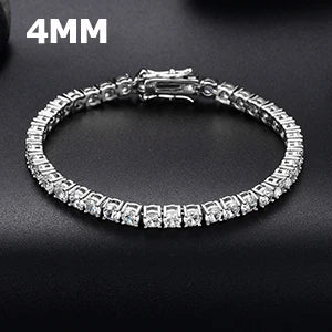 Fashion Men's Bracelet Women Luxury 3mm 4mm Mens AAA Cubic Zirconia Tennis Couple Bracelets Iced Out Chain Jewelry Jewlery Gift