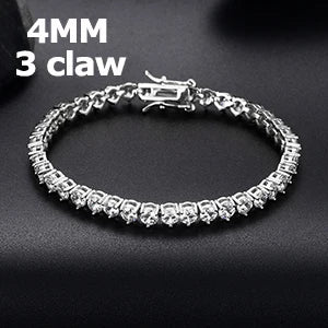 Fashion Men's Bracelet Women Luxury 3mm 4mm Mens AAA Cubic Zirconia Tennis Couple Bracelets Iced Out Chain Jewelry Jewlery Gift
