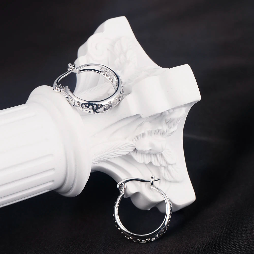 925 Sterling Silver Vintage Vine Series Earring Jewelry Versatile Hoop Earrings For Women Jewelry Fine Birthday Party Gifts USA