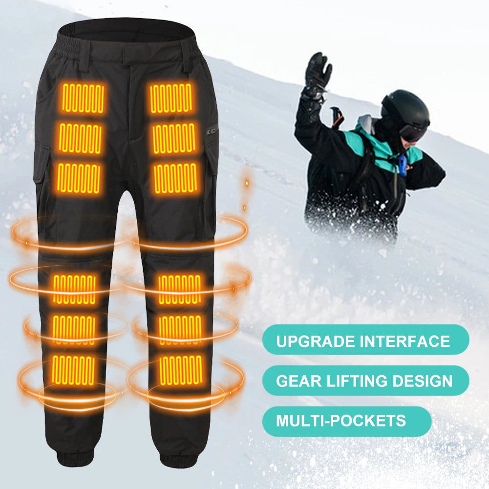 Thermal Heated Pant Casual Electric Heated Trouser USB Charging Winter Heated Trouser Smart Heated Pants Outdoor Hiking Pants