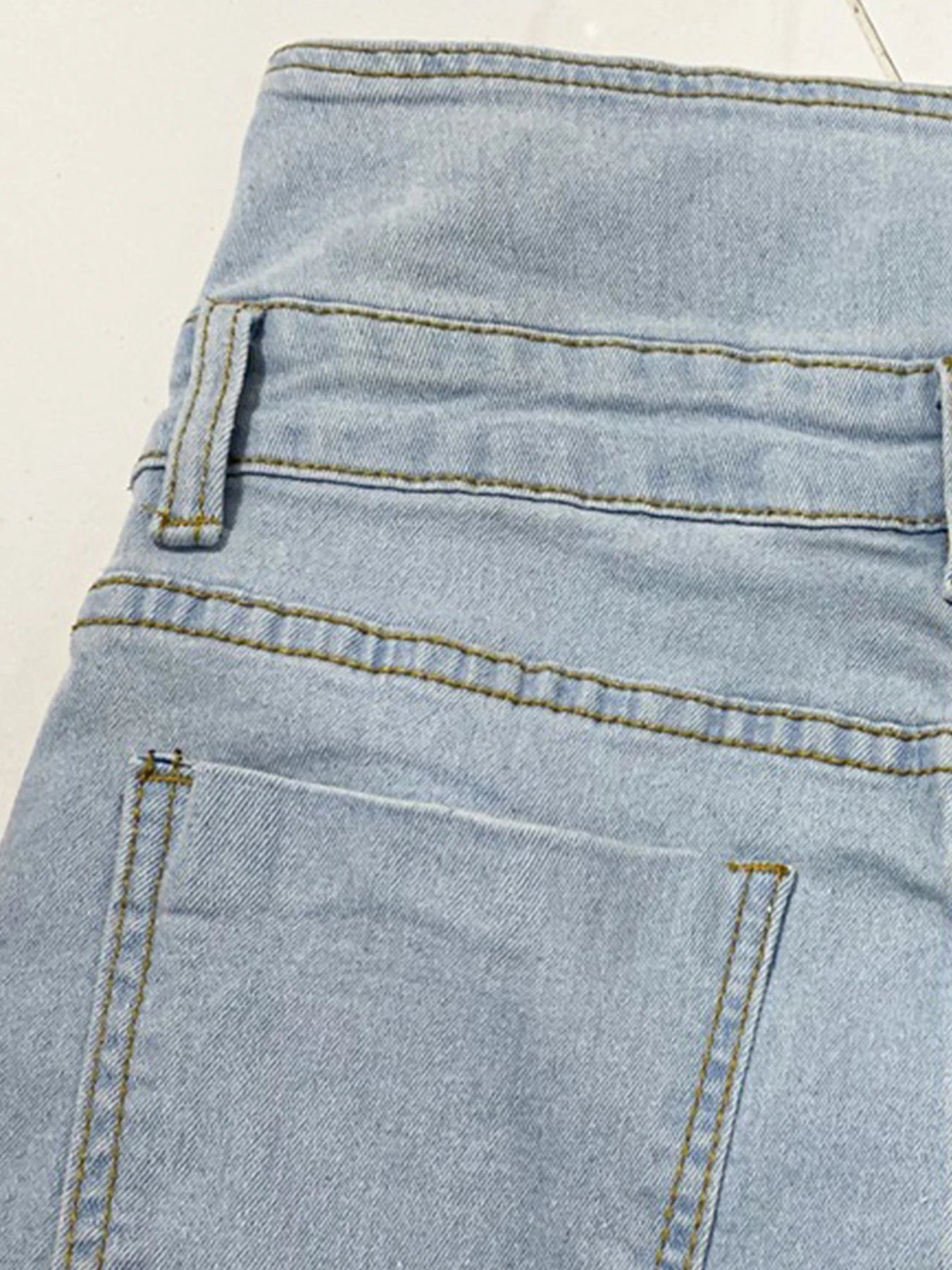 Women's Sexy Lifted Hip Hole Tight Jeans, Fashionable and Casual High Waisted Single Breasted Elastic Jeans, Comfortable Fit, Da