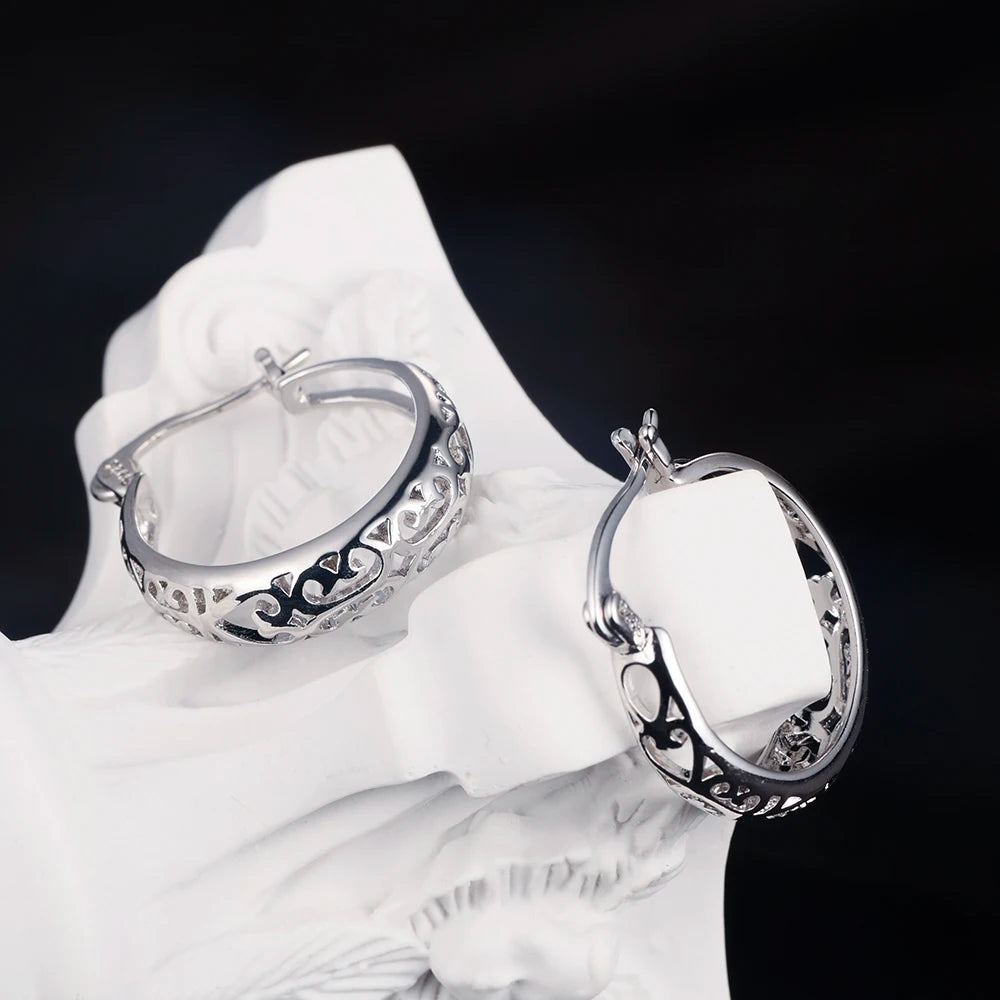 925 Sterling Silver Vintage Vine Series Earring Jewelry Versatile Hoop Earrings For Women Jewelry Fine Birthday Party Gifts USA