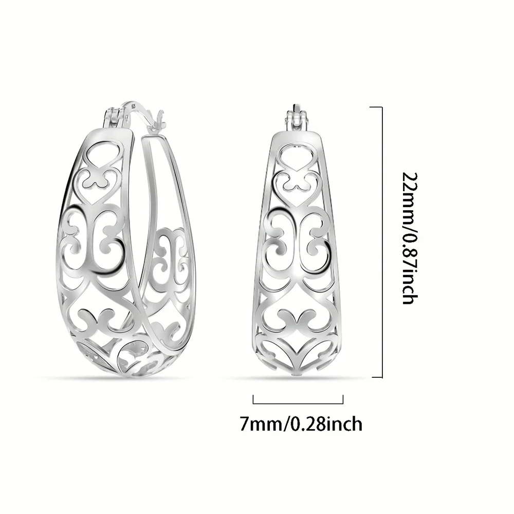 925 Sterling Silver Vintage Vine Series Earring Jewelry Versatile Hoop Earrings For Women Jewelry Fine Birthday Party Gifts USA