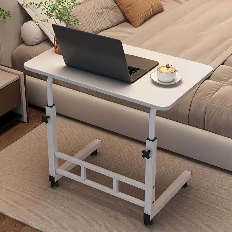 Mobile Lift Table, Computer Desk, Adjustable Height, With Wheels Bedside Computer Desk, Sofa Side Table, Two Sizes Available, Suitable For Bedroom, Dormitory Laptop Stand, Lazy Office Desk, Coffee Table, Gift