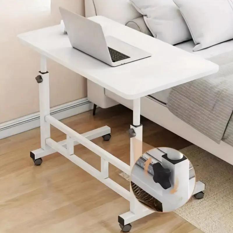 Mobile Lift Table, Computer Desk, Adjustable Height, With Wheels Bedside Computer Desk, Sofa Side Table, Two Sizes Available, Suitable For Bedroom, Dormitory Laptop Stand, Lazy Office Desk, Coffee Table, Gift